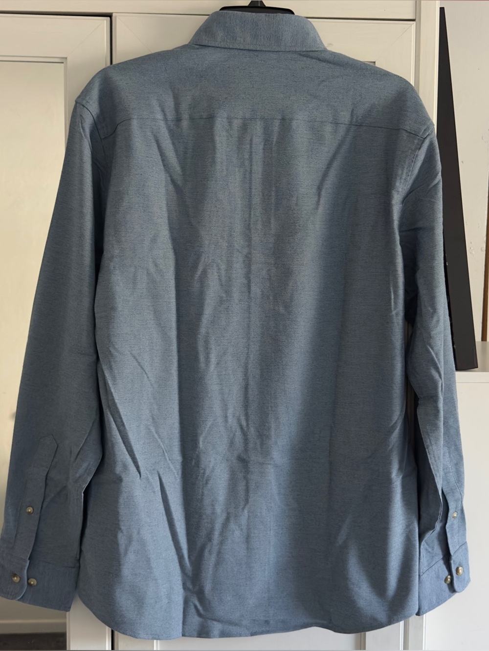 Poncho The Cordon Bleu Long Sleeve Shirt in Slate Heather Size Medium Slim Fit - Picture 7 of 9
